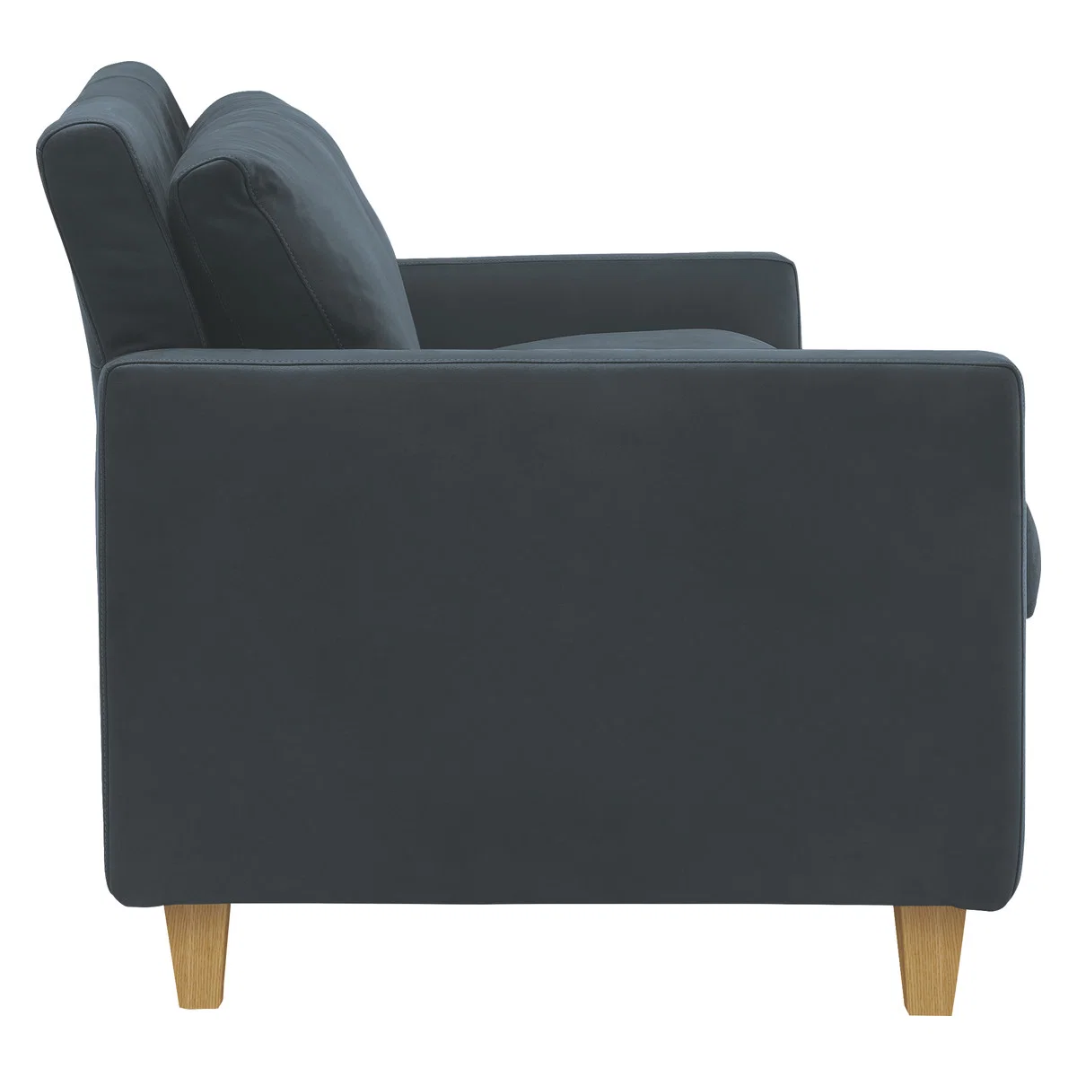 Chester Dark Grey Luxury Leather Compact Sofa, Grey – image 4