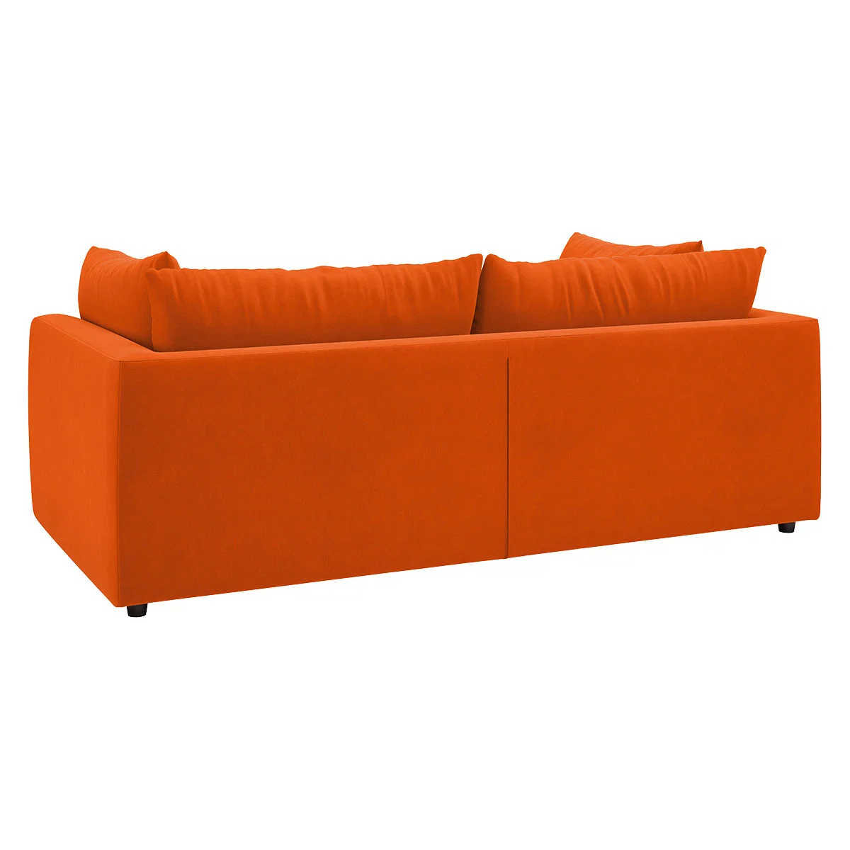 Clemence Orange Velvet 3 Seat Sofa, Orange – image 4