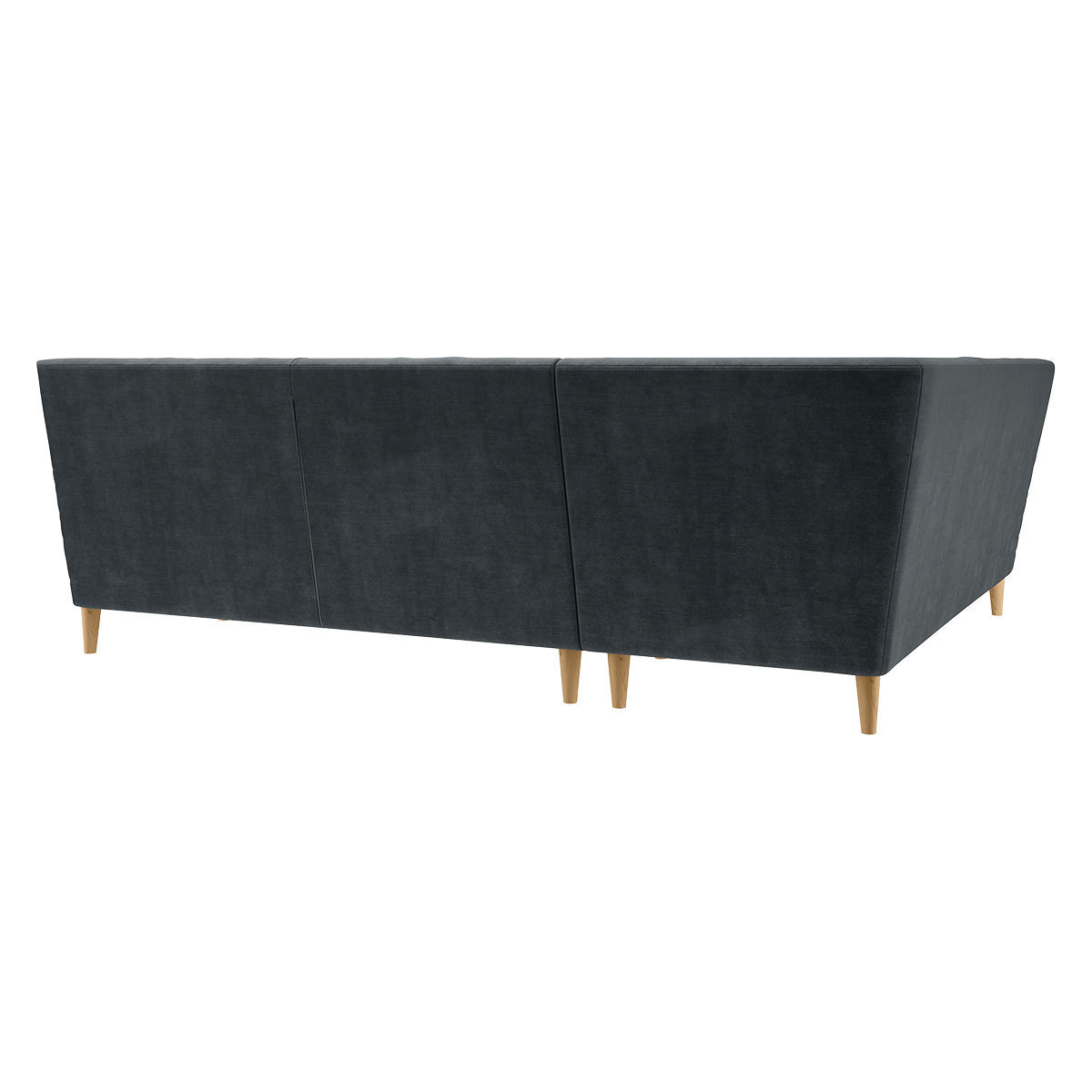 Keele Dark Grey Velvet Right -Arm Corner Sofa, Grey – image 5