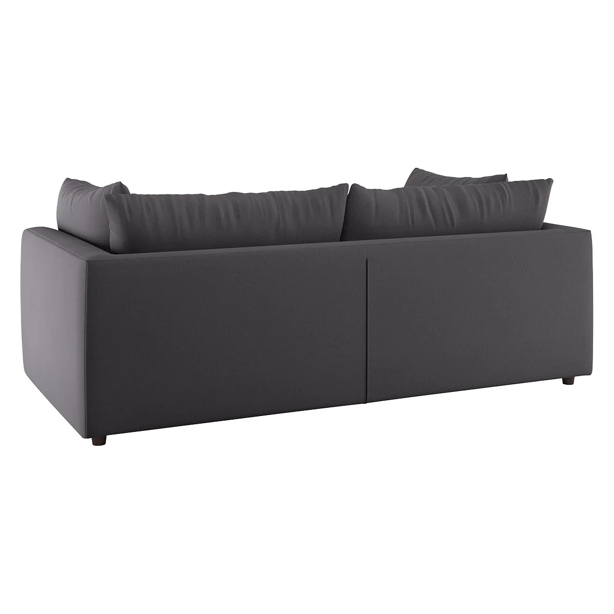 Clemence Grey Cotton 3 Seat Sofa, Charcoal – image 4
