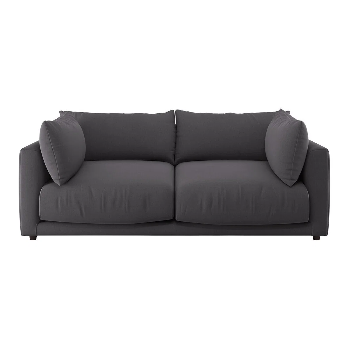 Clemence Grey Cotton 3 Seat Sofa, Charcoal – image 1