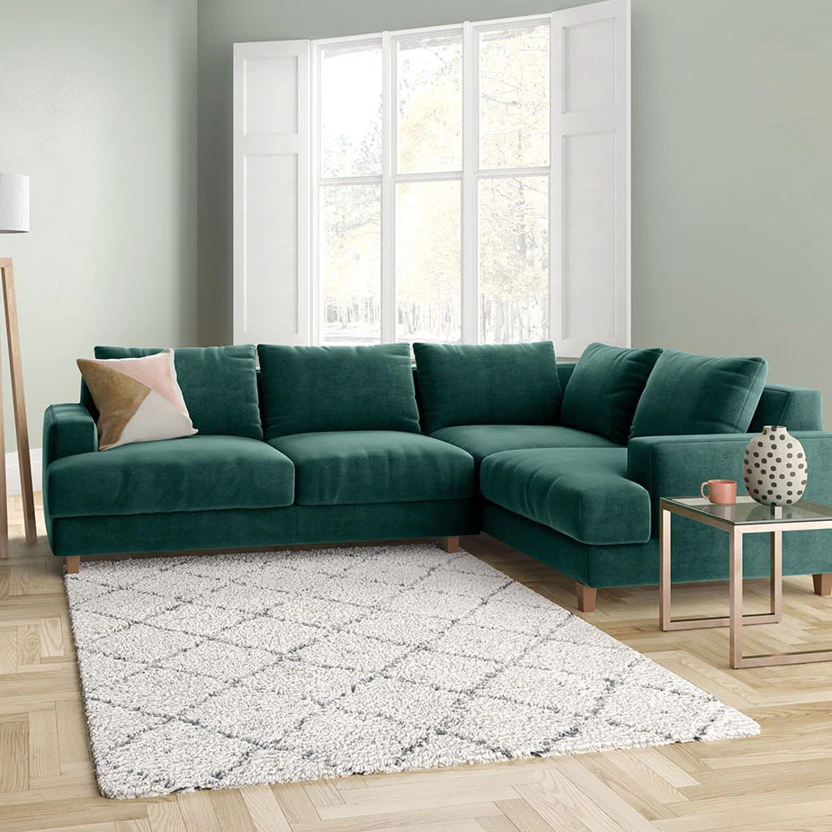 Wiltons Cobalt Blue Velvet Left Hand Corner Sofa, Blue – image 8