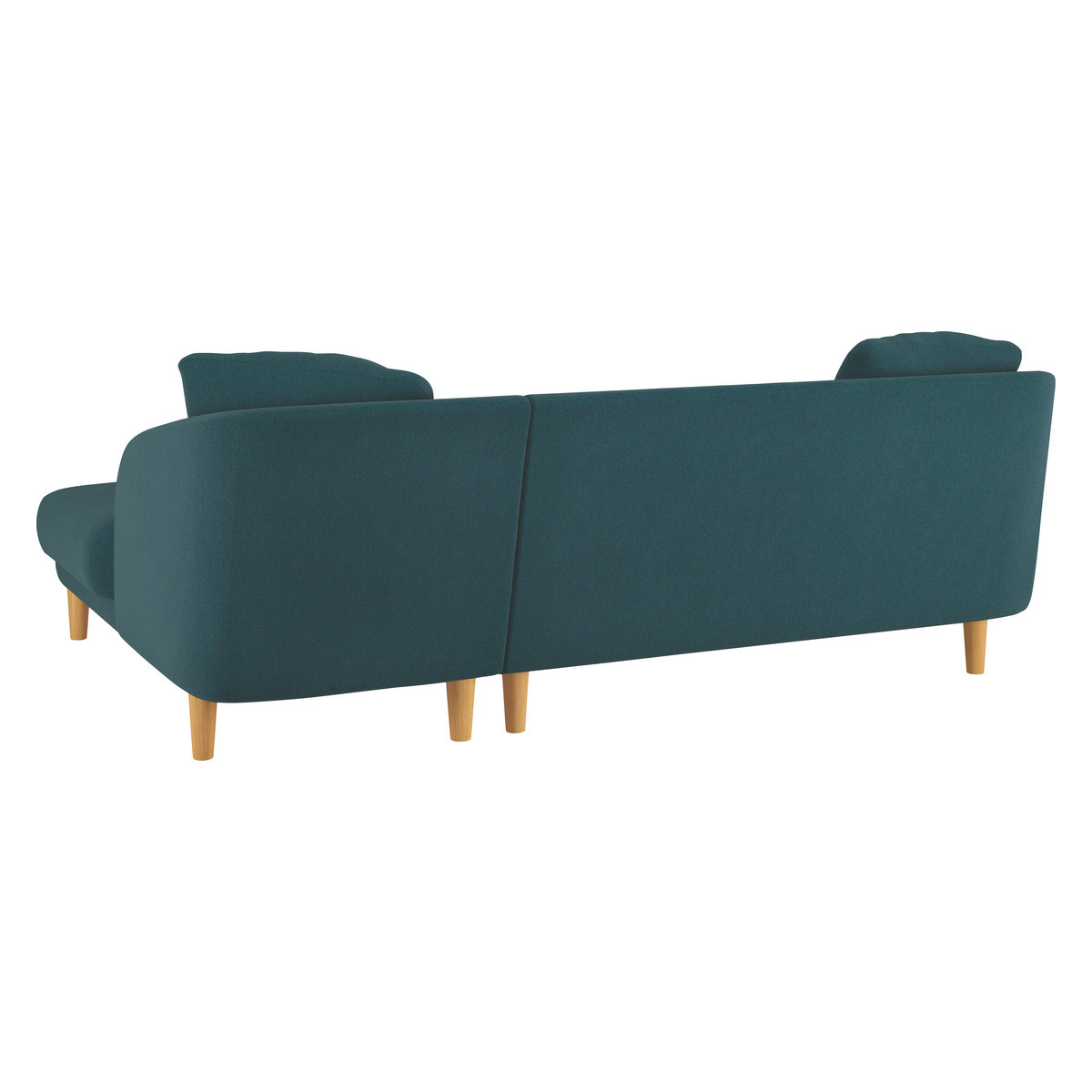 Colby Teal Green Wool Herringbone Right Arm Chaise Sofa, Green – image 5