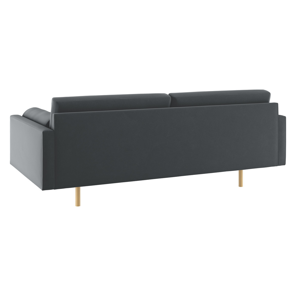 Spencer Dark Grey Velvet 3 Seater Sofa, Oak Legs, Grey – image 5