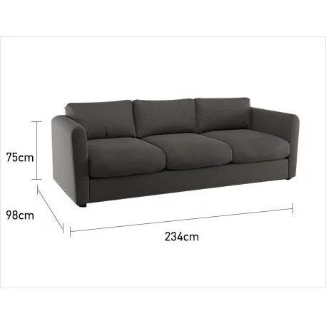 Joshua Blue FaBric 4 Seat Sofa, Blue – image 7