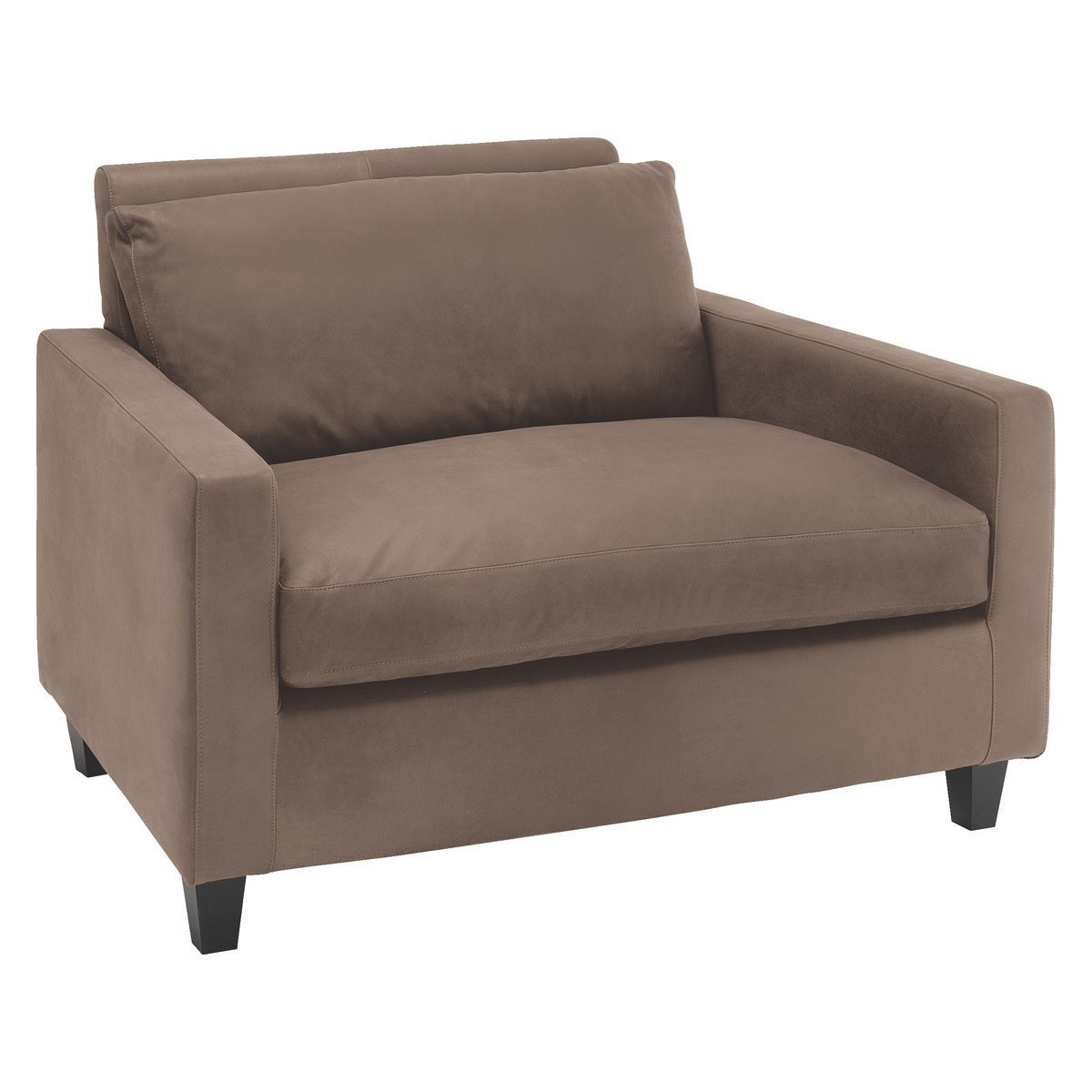 Chester Light Brown Luxury Leather Compact Sofa, Light Brown – image 3