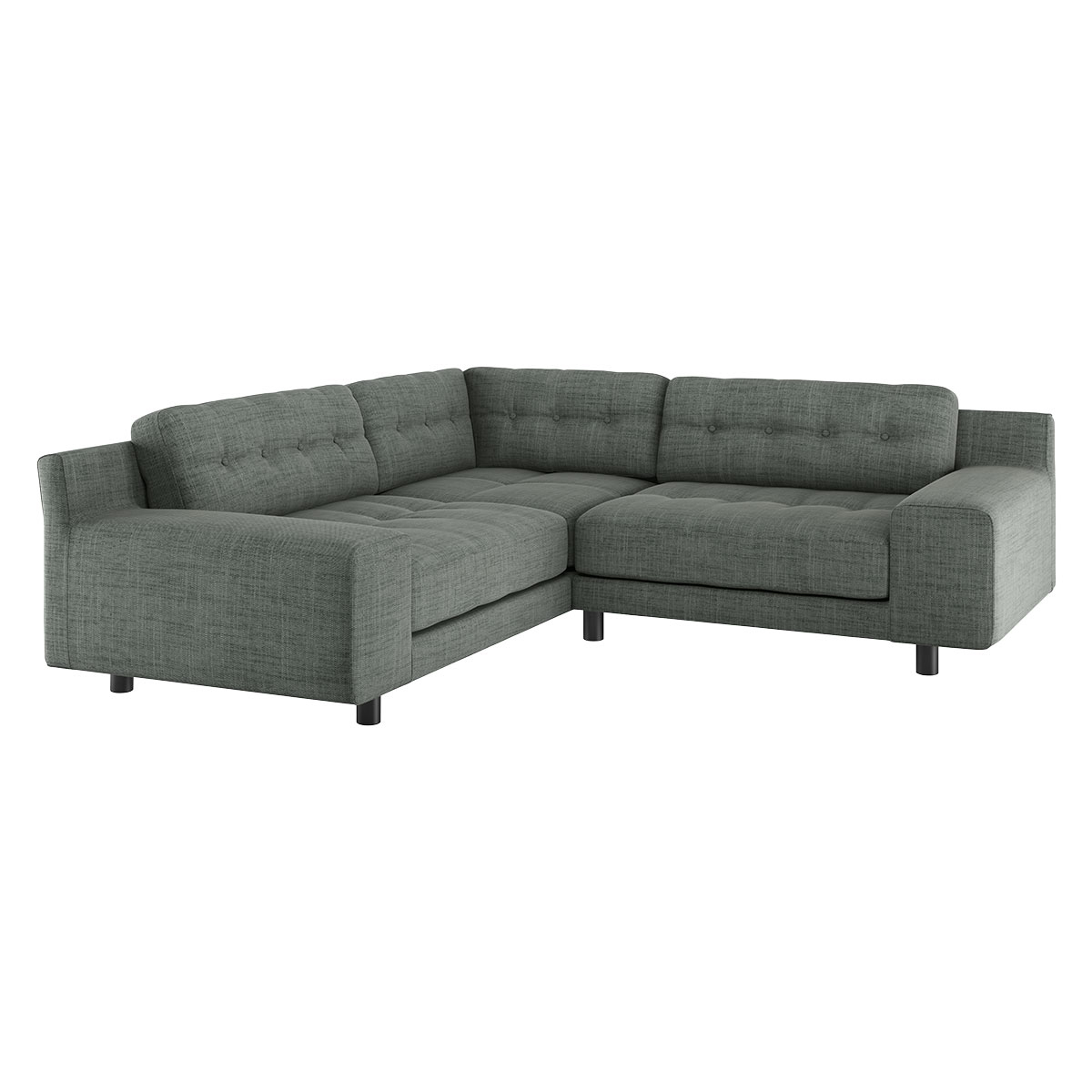 Hendricks Grey Italian Woven Small Right-Hand Corner Sofa, Grey – image 4