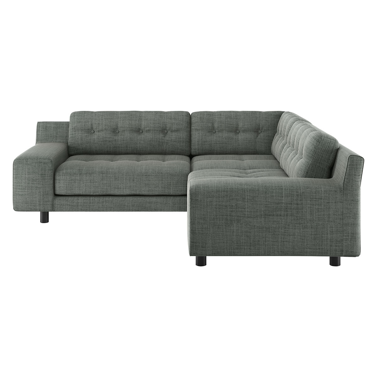 Hendricks Grey Italian Woven Small Right-Hand Corner Sofa, Grey – image 5