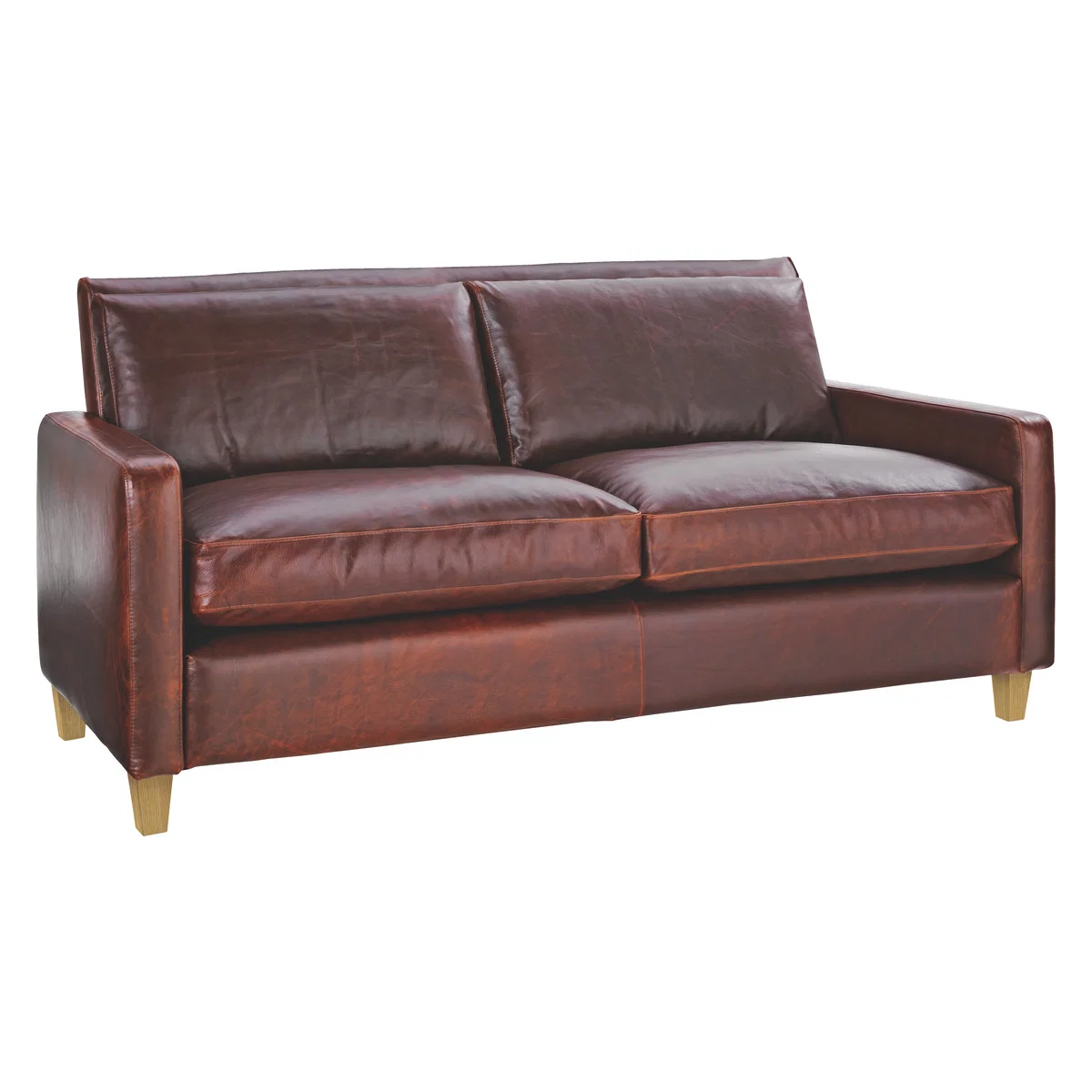 Chester Tan Leather 2 Seater Sofa, Tan – image 3