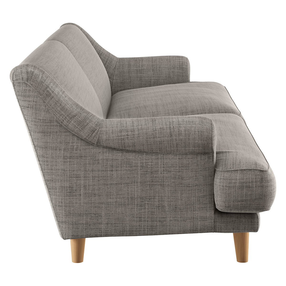 Townsend Black And White Italian Woven FaBric 4 Seater Sofa, Black And White – image 4