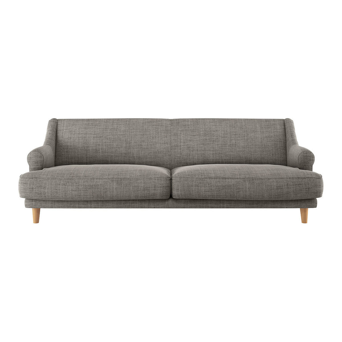 Townsend Black And White Italian Woven FaBric 4 Seater Sofa, Black And White – image 1