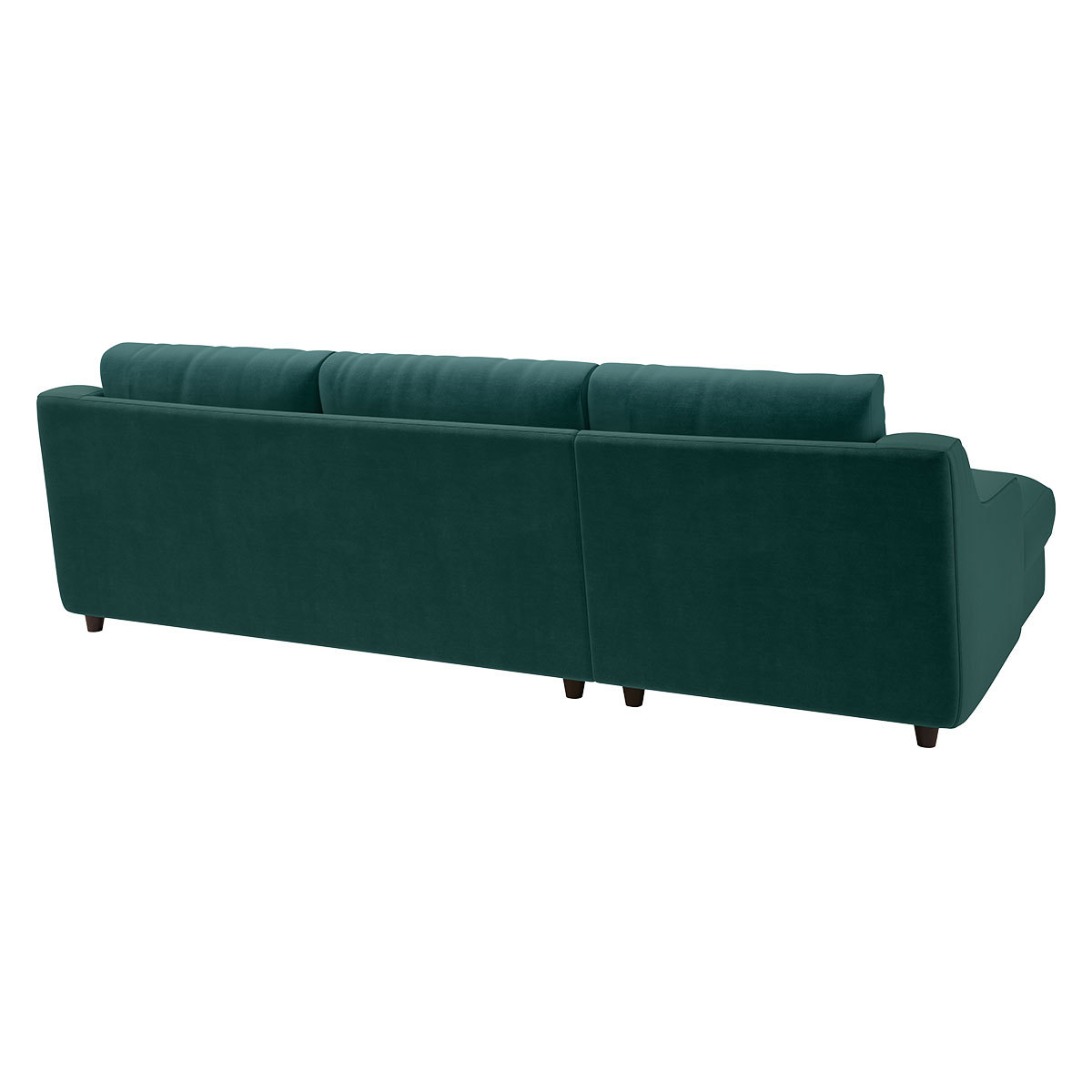 Slope Emerald Green Velvet Left Arm Chaise Sofa, Green – image 5