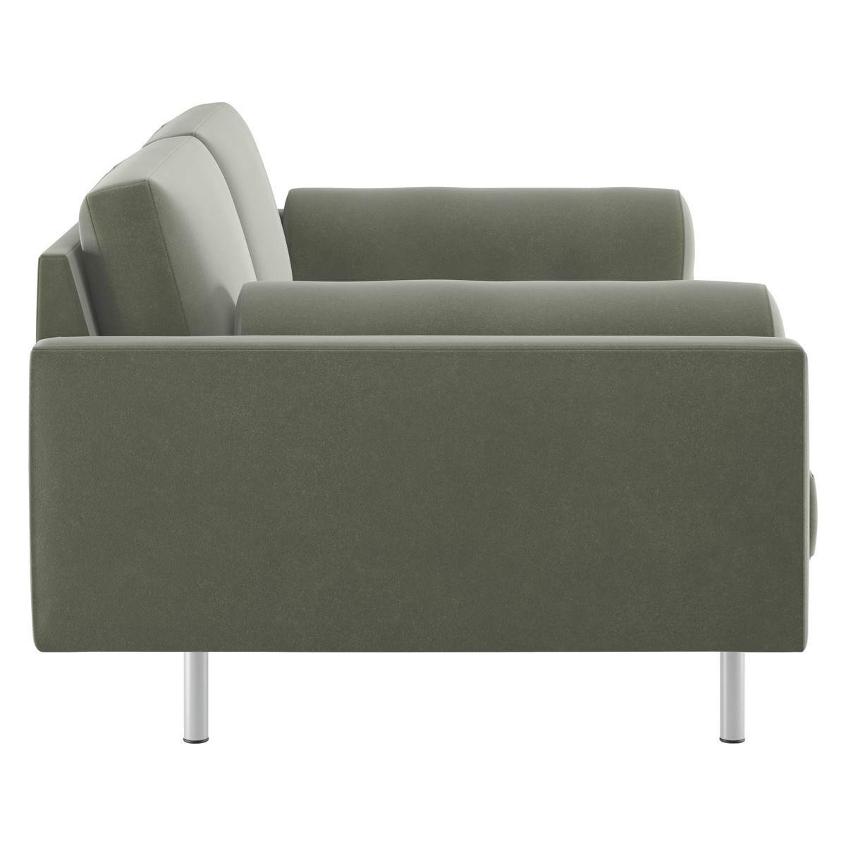 Spencer Sage Green Velvet 2 Seater Sofa, Metal Legs, Green Green – image 4