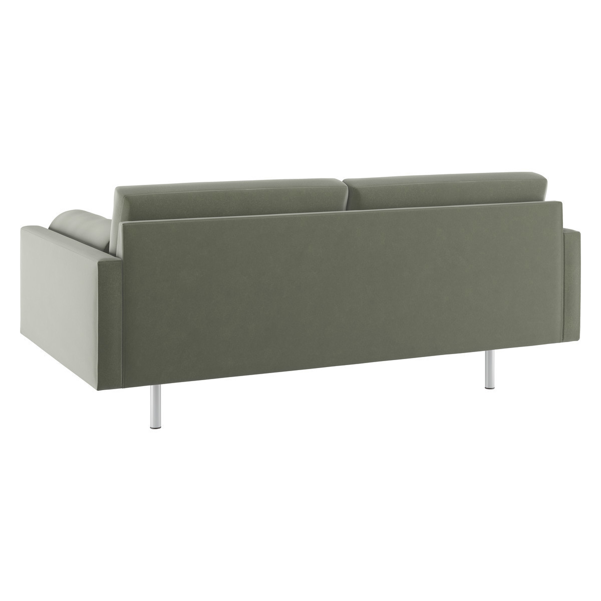 Spencer Sage Green Velvet 2 Seater Sofa, Metal Legs, Green Green – image 5