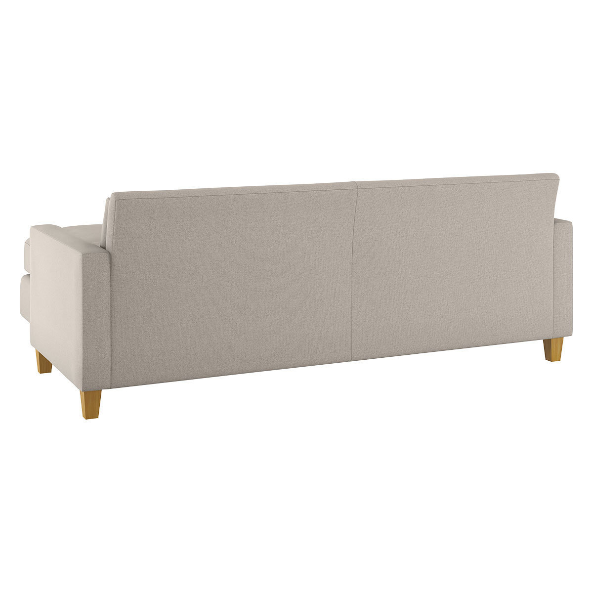 Chester Natural FaBric 3 Seater Chaise Sofa, Oak Feet, Natural – image 5