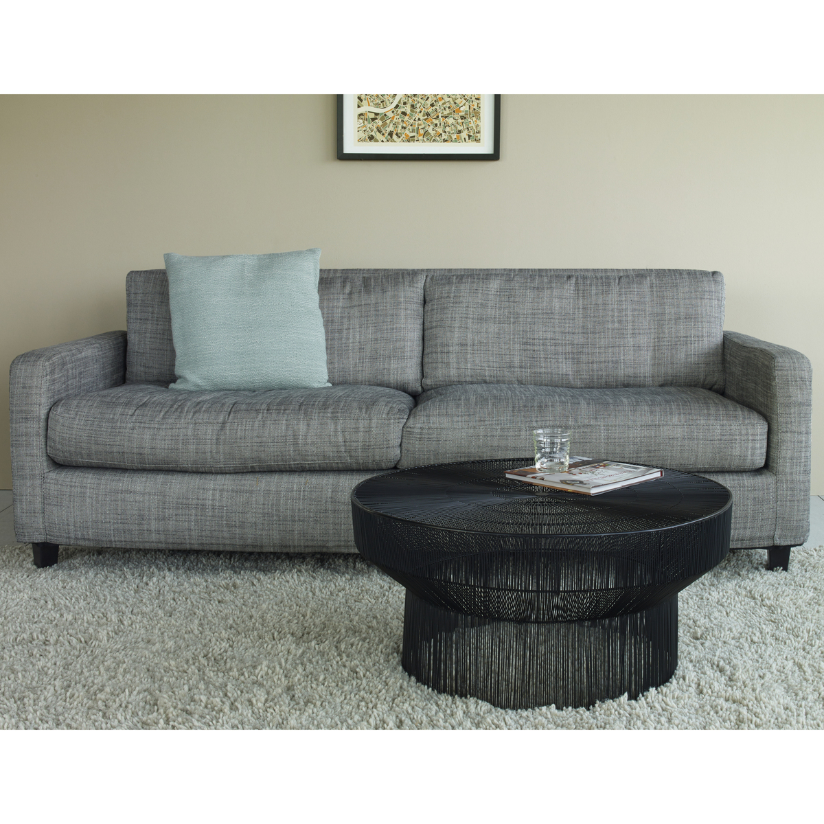 Chester Natural FaBric 3 Seater Chaise Sofa, Oak Feet, Natural – image 6