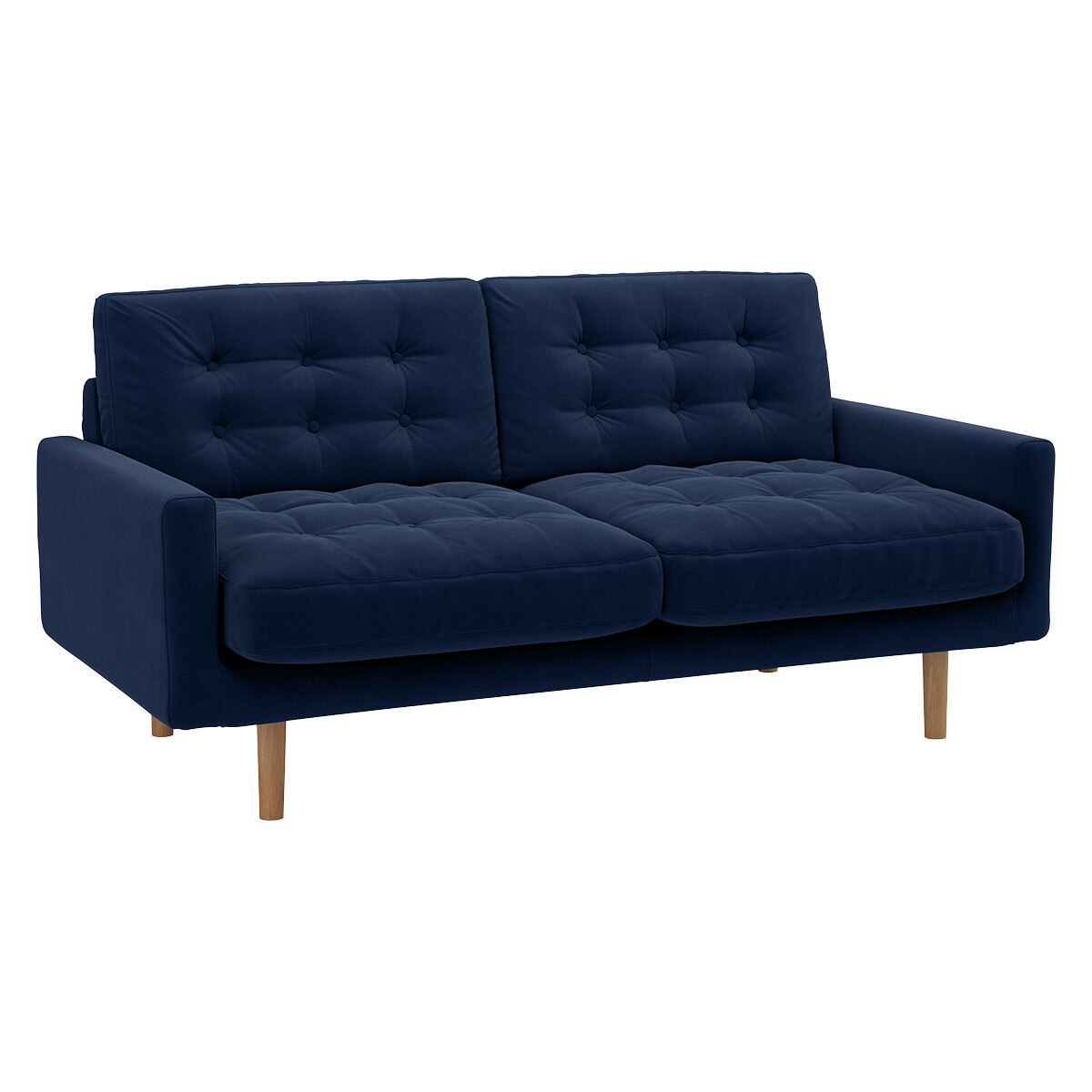 Fenner Navy Blue Velvet 2 Seater Sofa, Navy – image 3