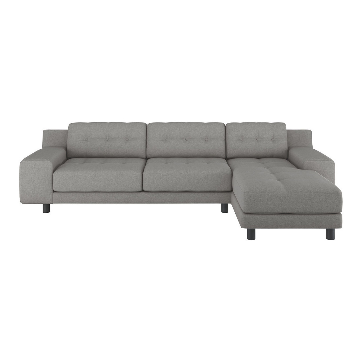Hendricks Grey Wool Right Arm Chaise Sofa, Grey – image 1