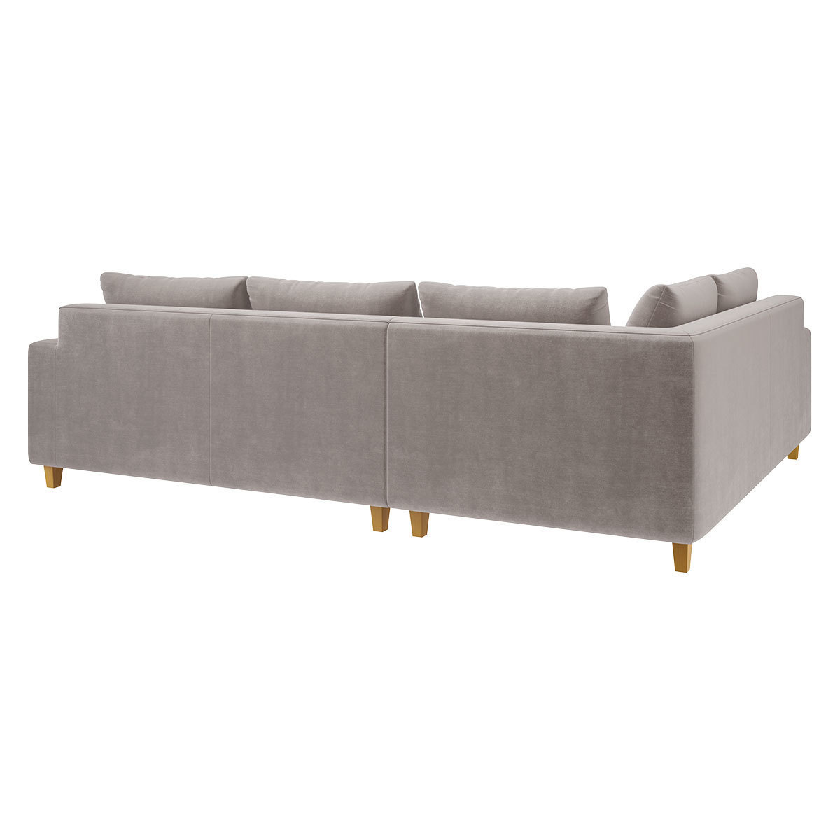 Wiltons Light Grey Velvet Right Hand Corner Sofa, Grey – image 5