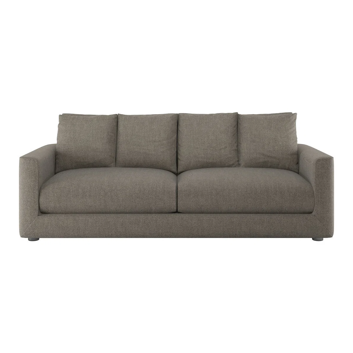 Rupert Black & White Stripey Linen 4 Seat Sofa, Black & White – image 1