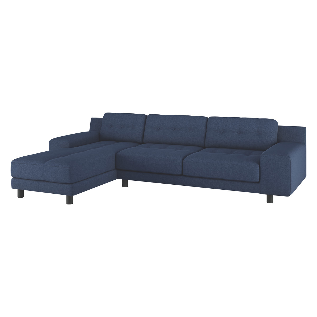 Hendricks Blue Wool Left Arm Chaise Sofa, Blue – image 3