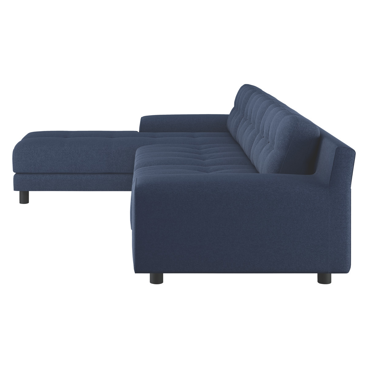 Hendricks Blue Wool Left Arm Chaise Sofa, Blue – image 4