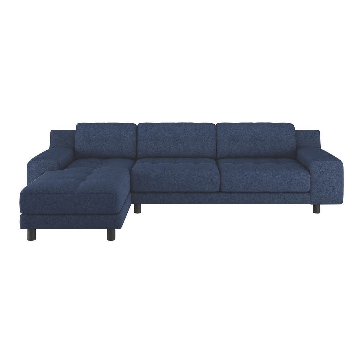 Hendricks Blue Wool Left Arm Chaise Sofa, Blue – image 1