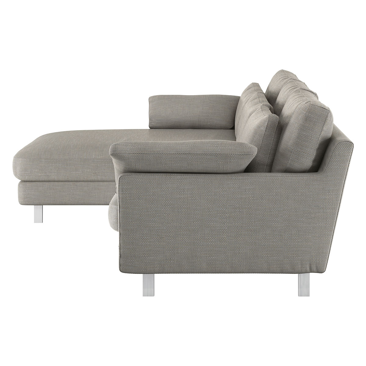 Cuscino Grey Textured Left-Arm Chaise Sofa, Grey – image 4