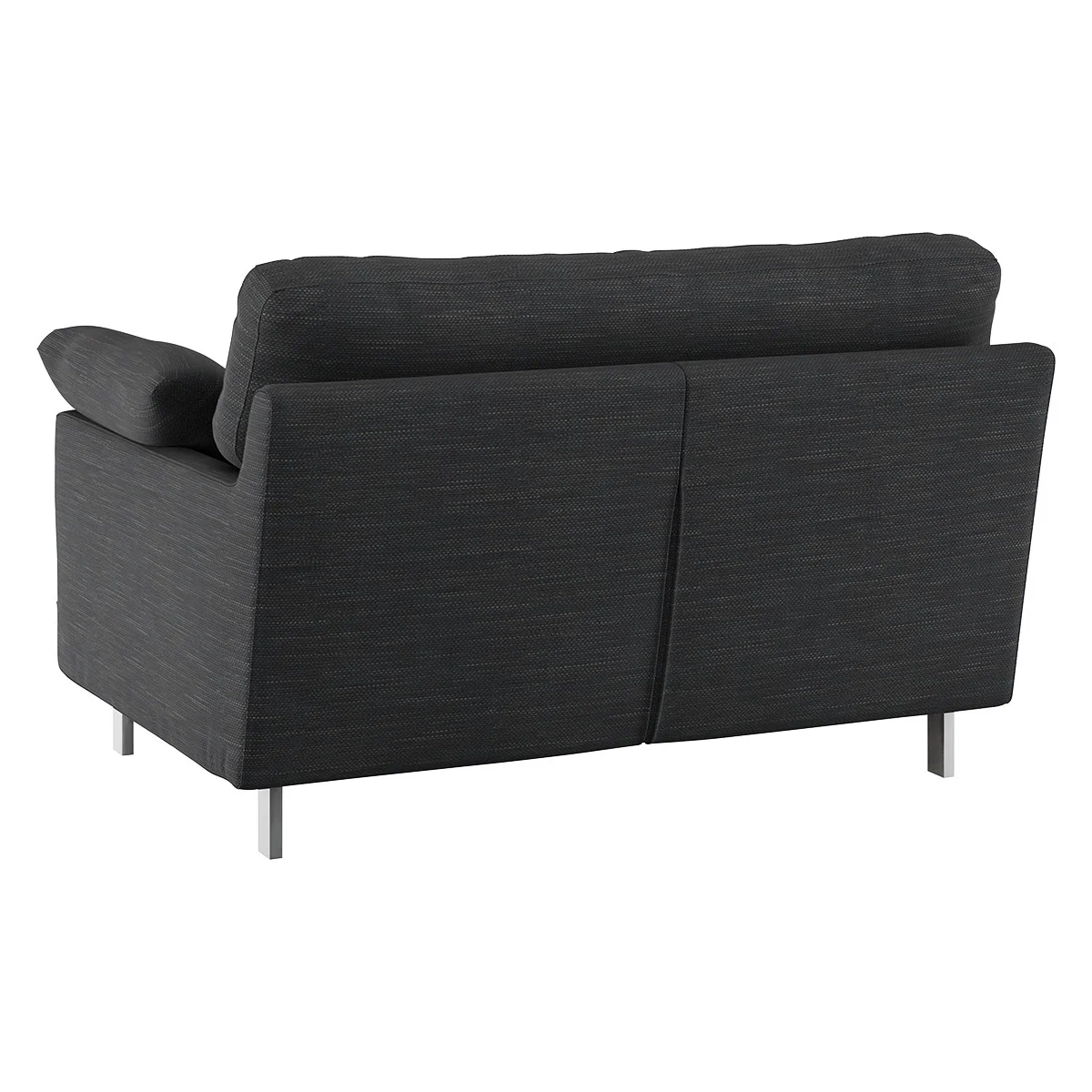 Cuscino Charcoal Grey Textured FaBric Compact Sofa, Charcoal – image 5