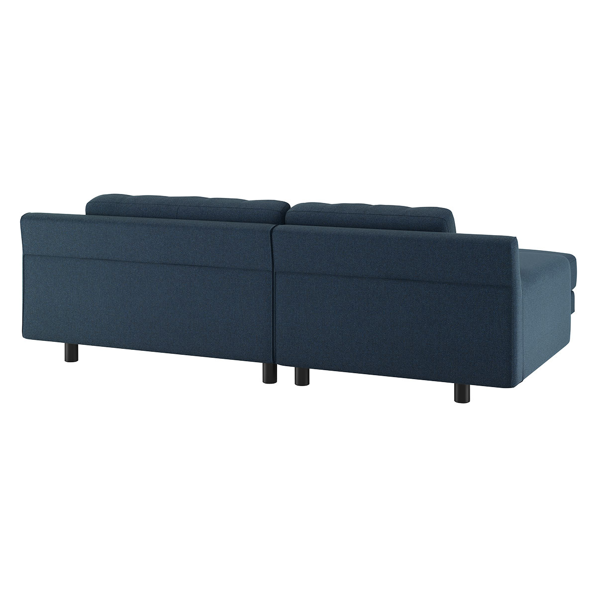 Hendricks Blue Herringbone Wool Small Left-Hand Chaise Sofa, Navy – image 5