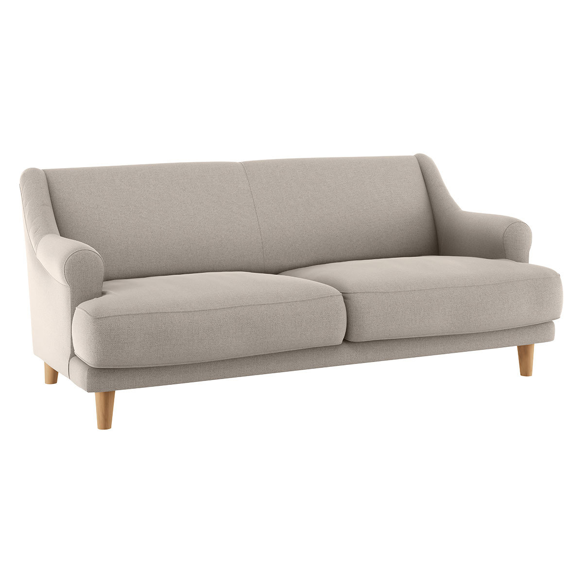 Townsend Natural Textured FaBric 2 Seater Sofa, Natural – image 4
