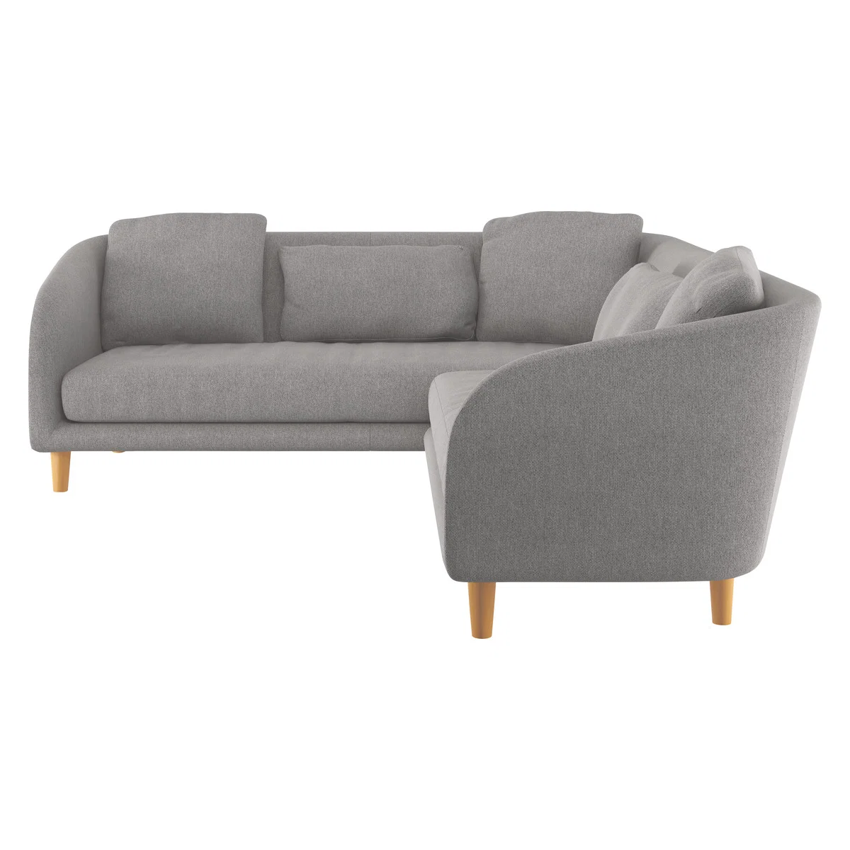 Colby Grey FaBric Right Arm Corner Sofa, Grey – image 4