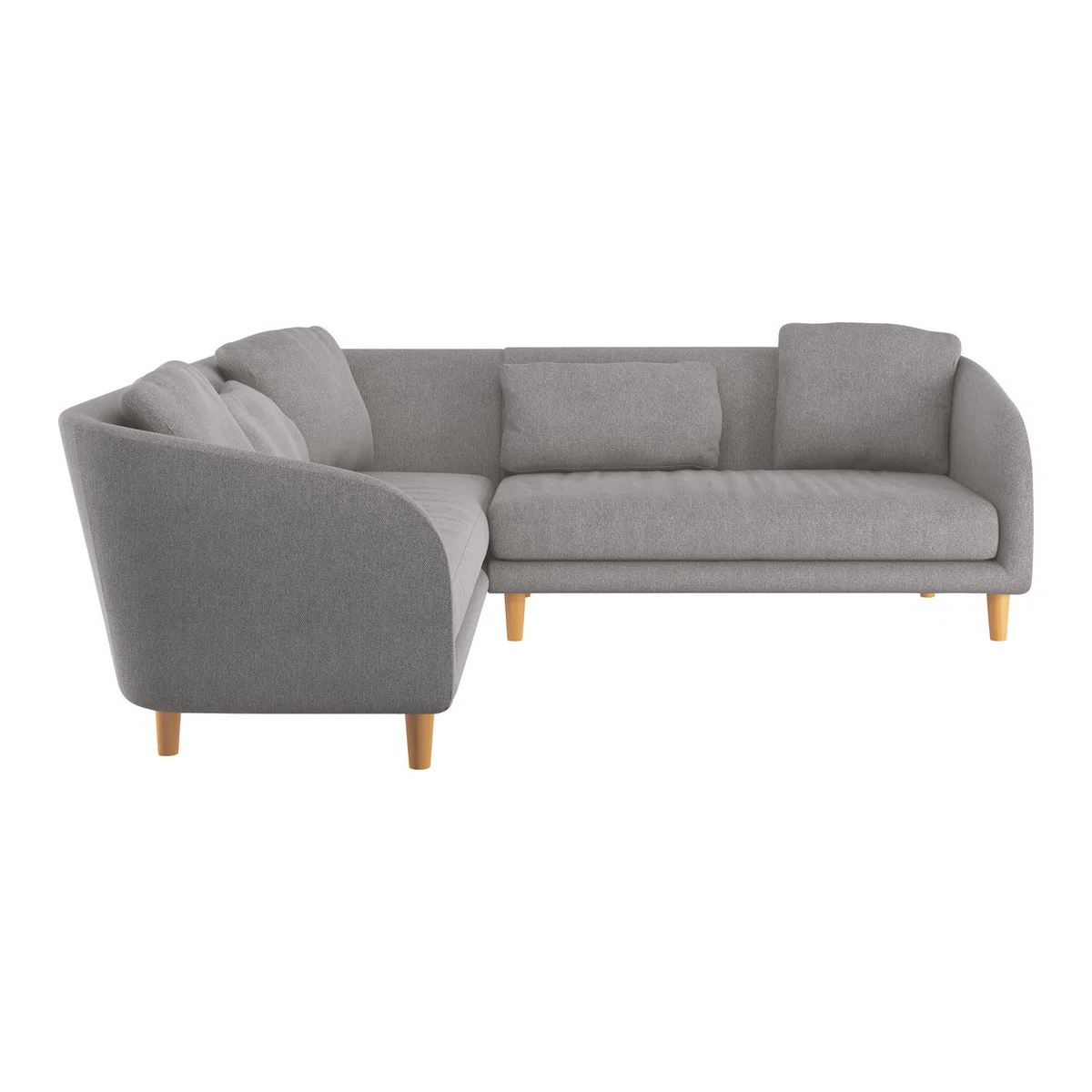 Colby Grey FaBric Right Arm Corner Sofa, Grey – image 1