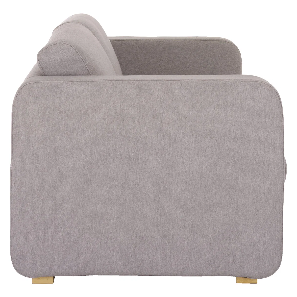 Porto Grey FaBric 3 Seater Sofa, Wooden Feet, Grey – image 4