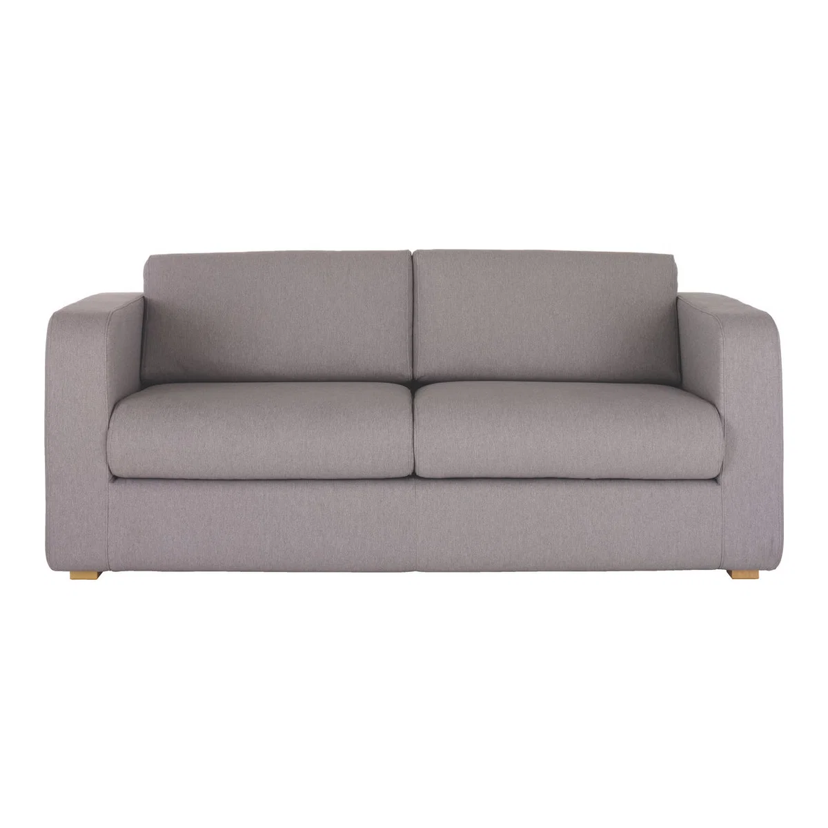 Porto Grey FaBric 3 Seater Sofa, Wooden Feet, Grey – image 1