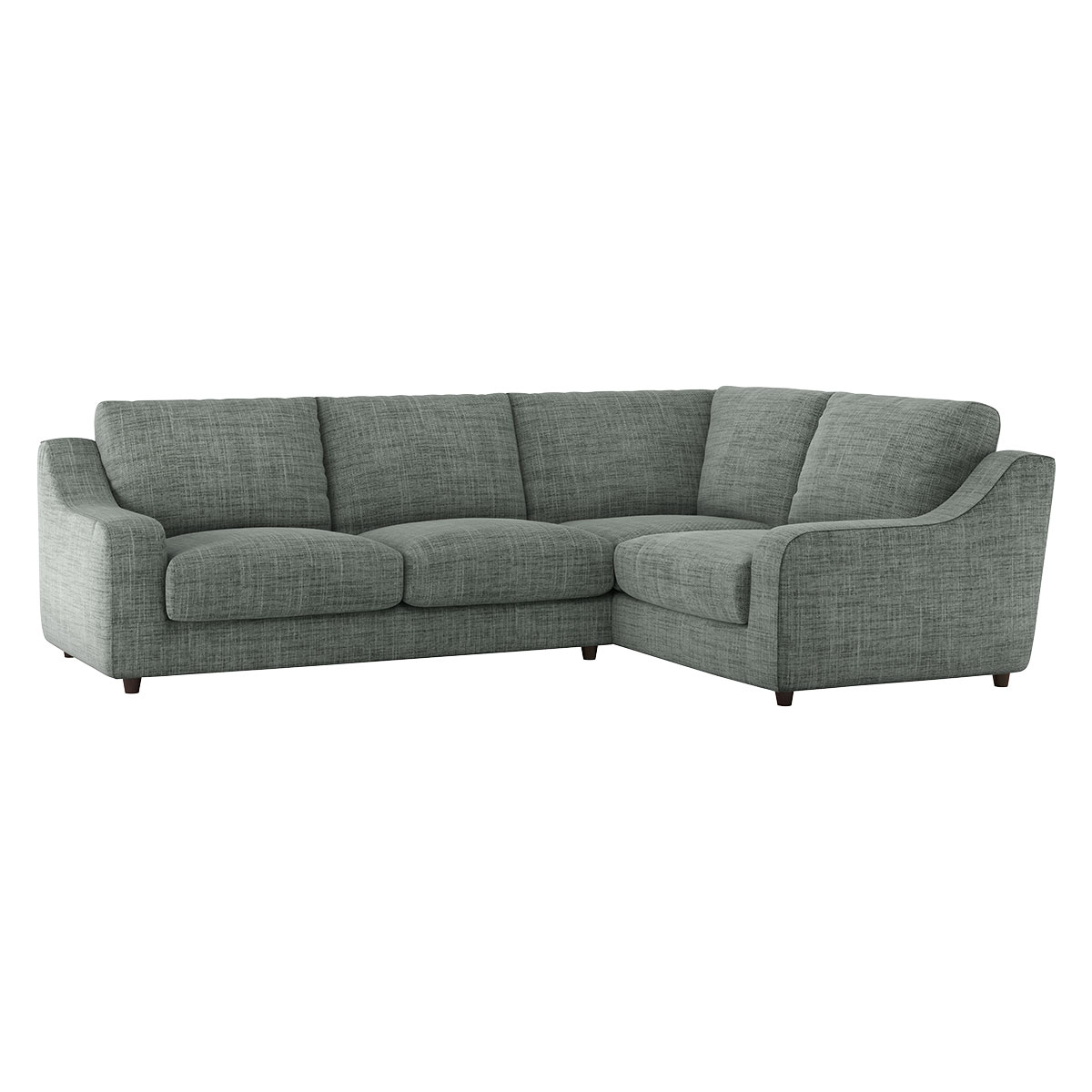 Slope Grey Italian Woven FaBric Left-Arm Corner Sofa, Grey – image 3