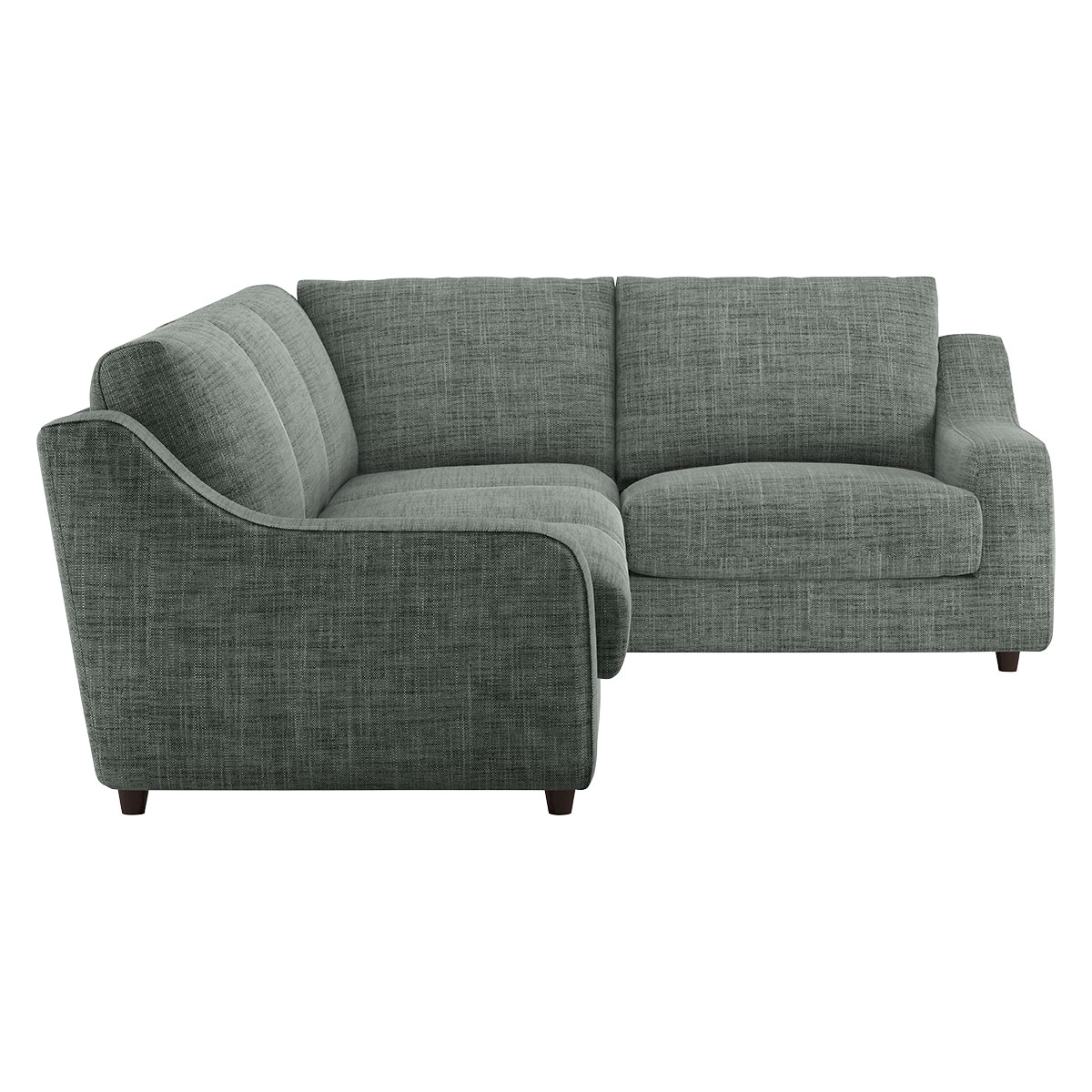 Slope Grey Italian Woven FaBric Left-Arm Corner Sofa, Grey – image 4
