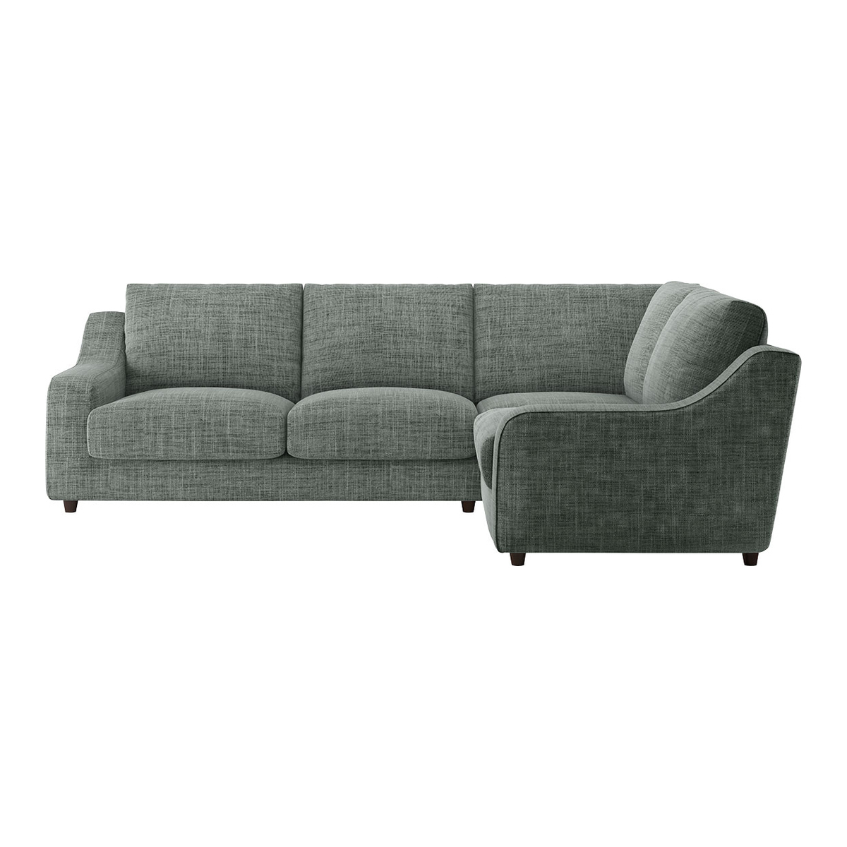 Slope Grey Italian Woven FaBric Left-Arm Corner Sofa, Grey – image 1