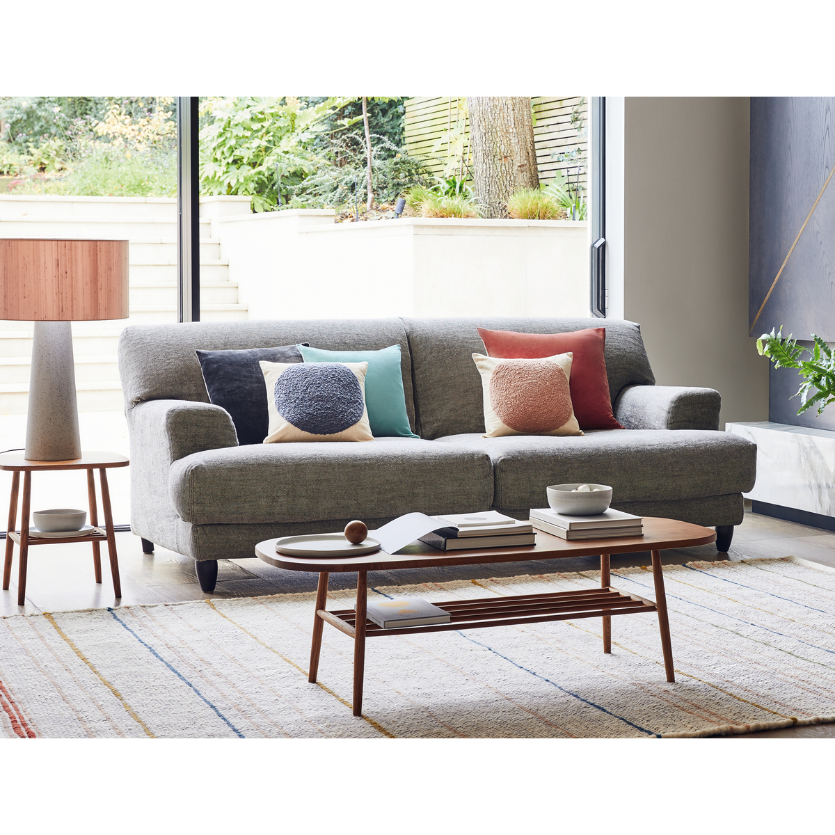 Askem Natural Linen Mix 2 Seater Sofa, Natural – image 7