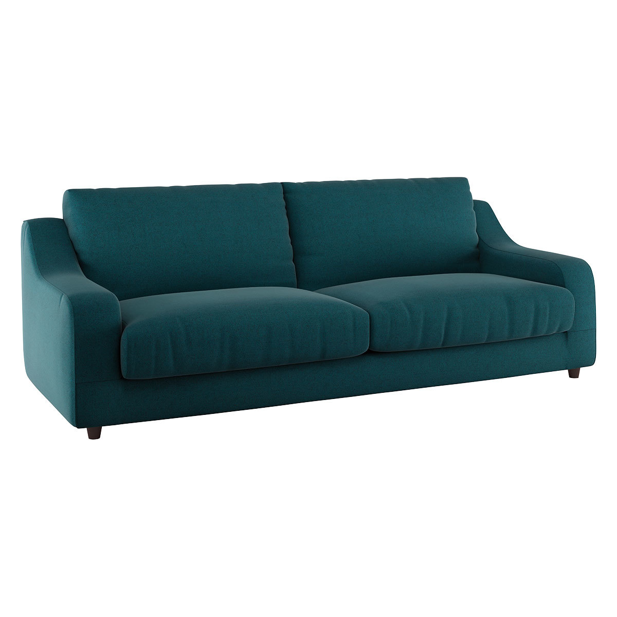 Slope Teal Green Wool Tweed 3 Seat Sofa, Green – image 3