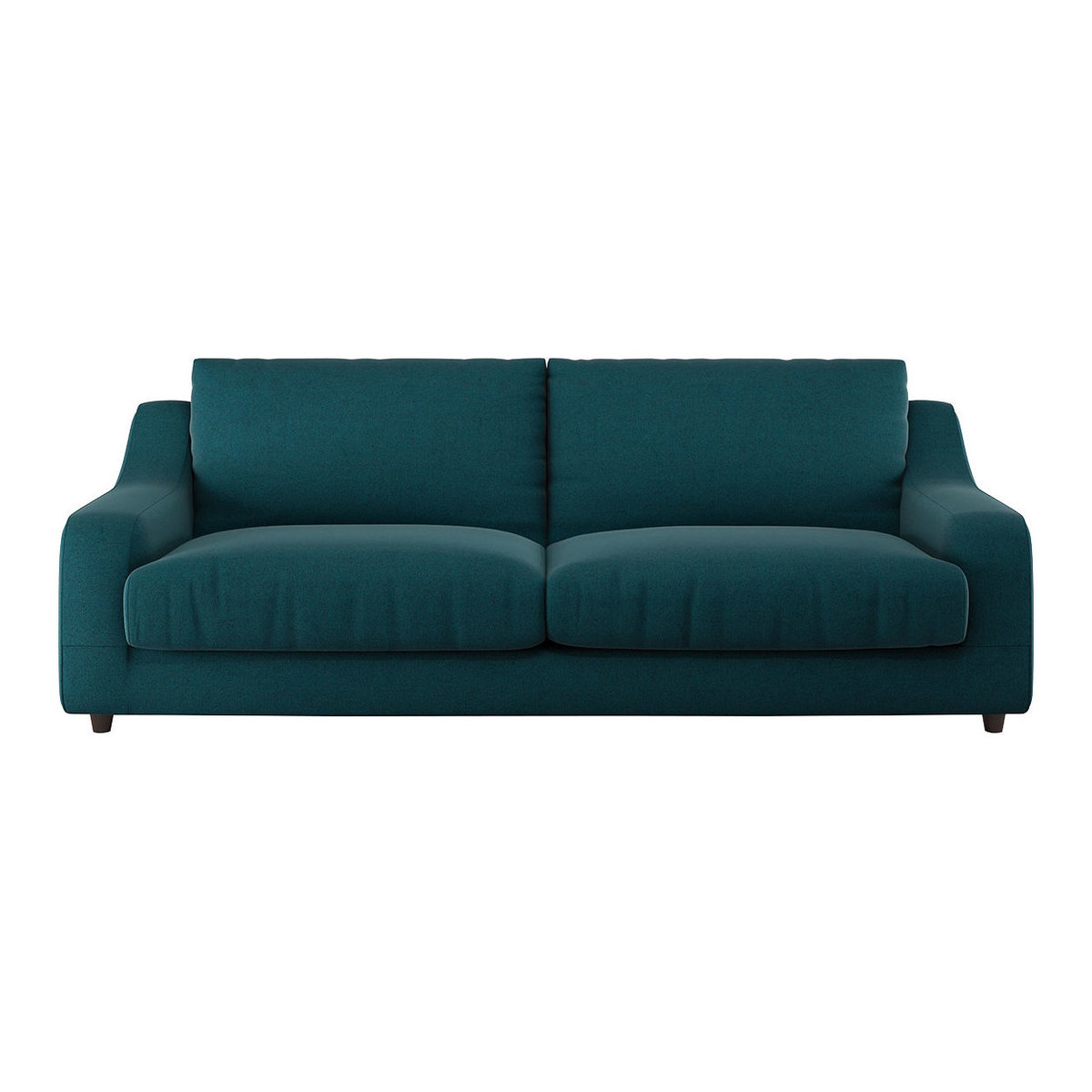 Slope Teal Green Wool Tweed 3 Seat Sofa, Green – image 1