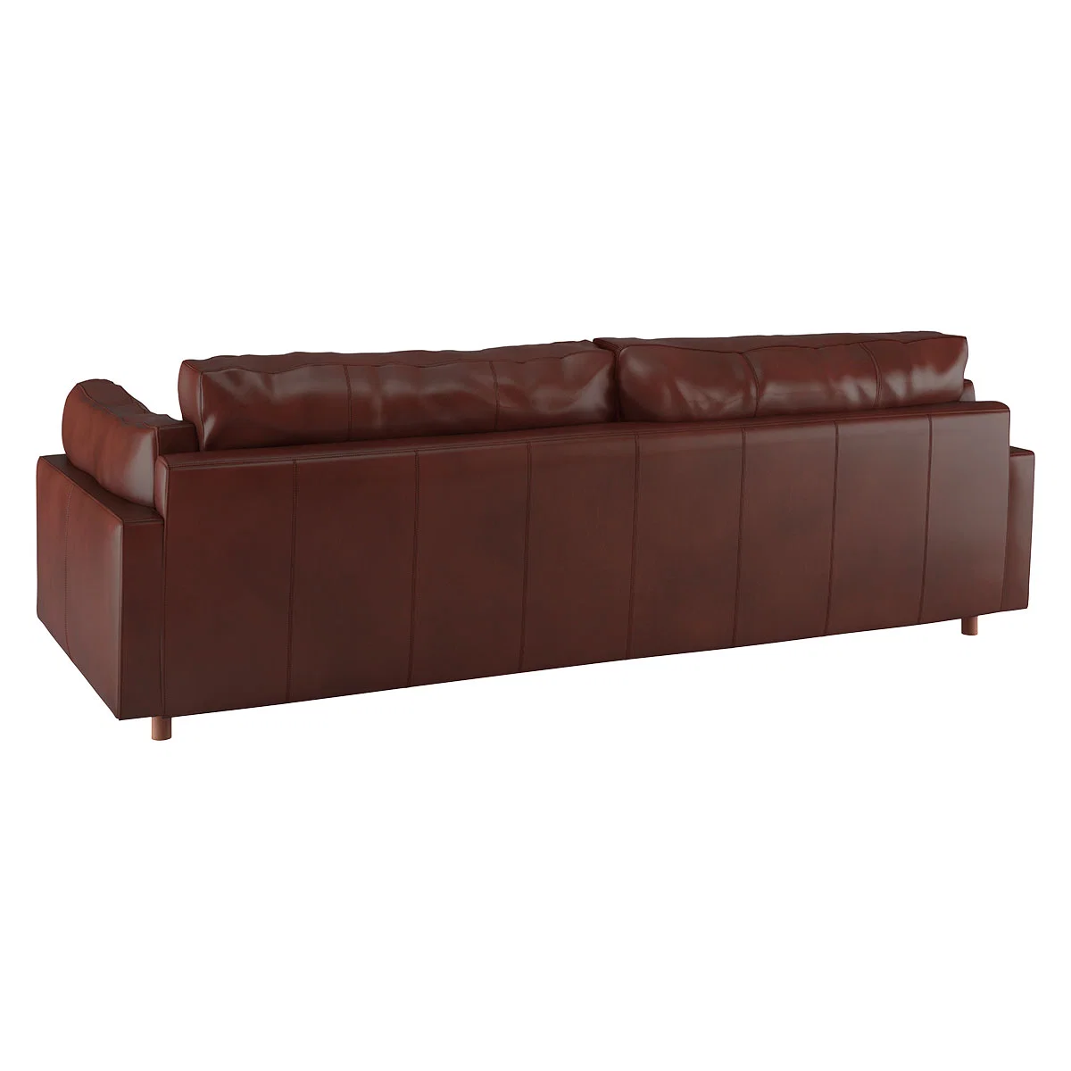 Elkin Tan Leather 4 Seat Sofa, Brown – image 5