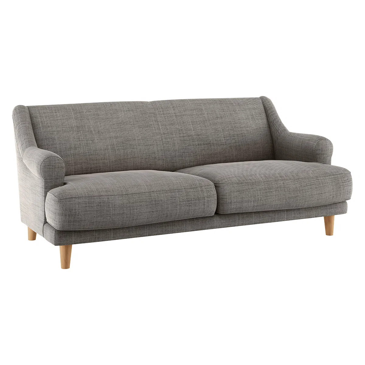 Townsend Black And White Italian Woven FaBric 2 Seater Sofa, Black And White – image 4