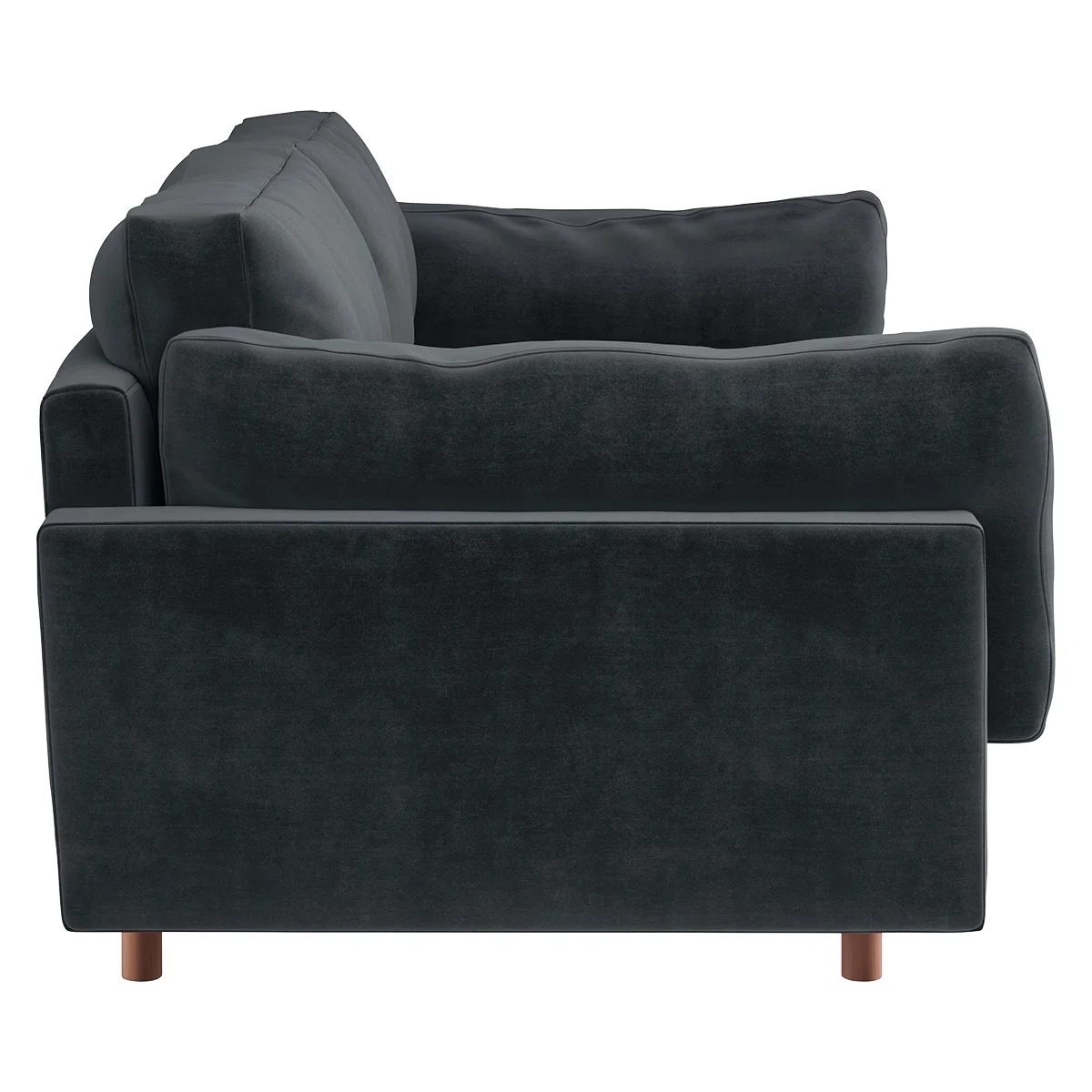 Elkin Dark Grey Velvet 3 Seat Sofa, Grey – image 4