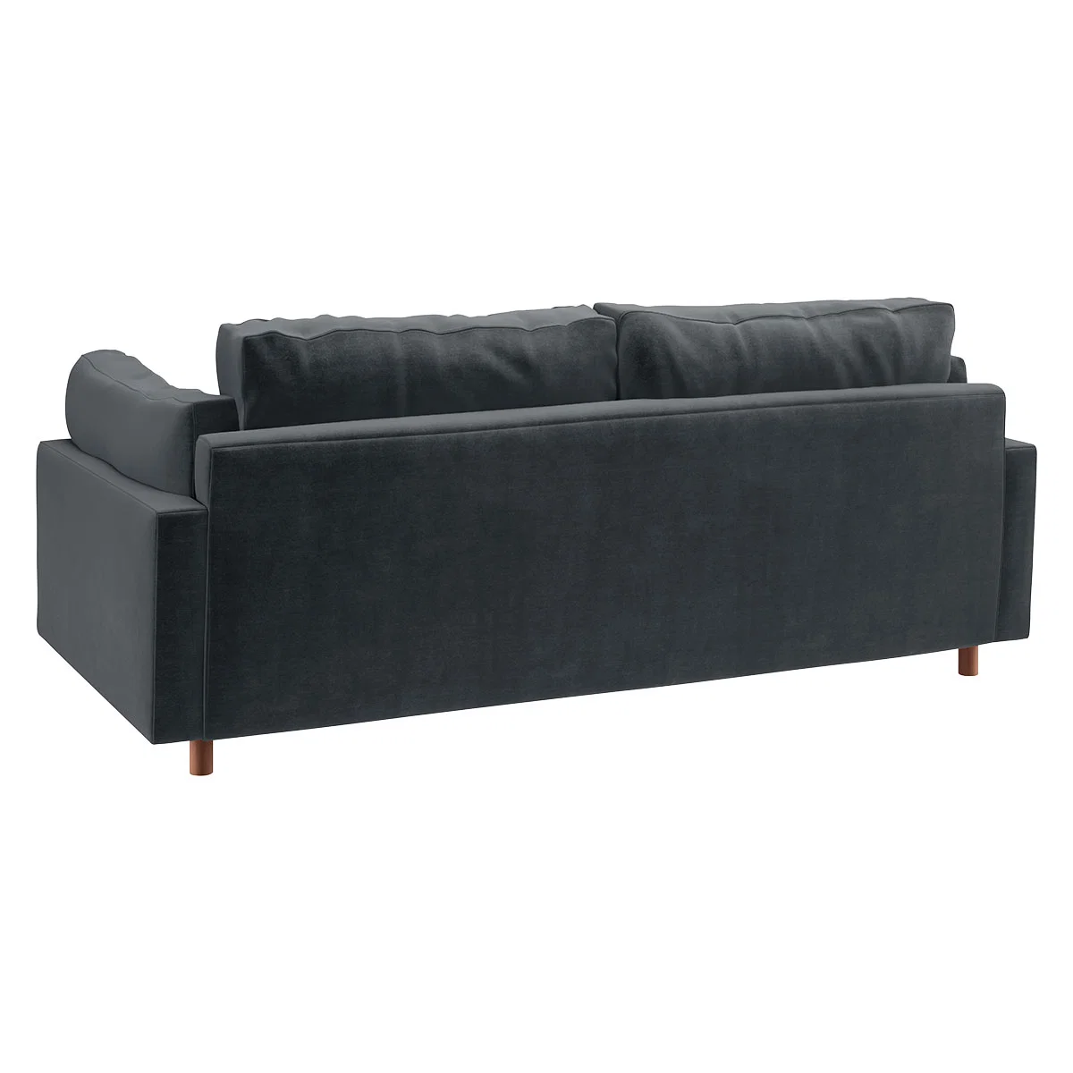 Elkin Dark Grey Velvet 3 Seat Sofa, Grey – image 5