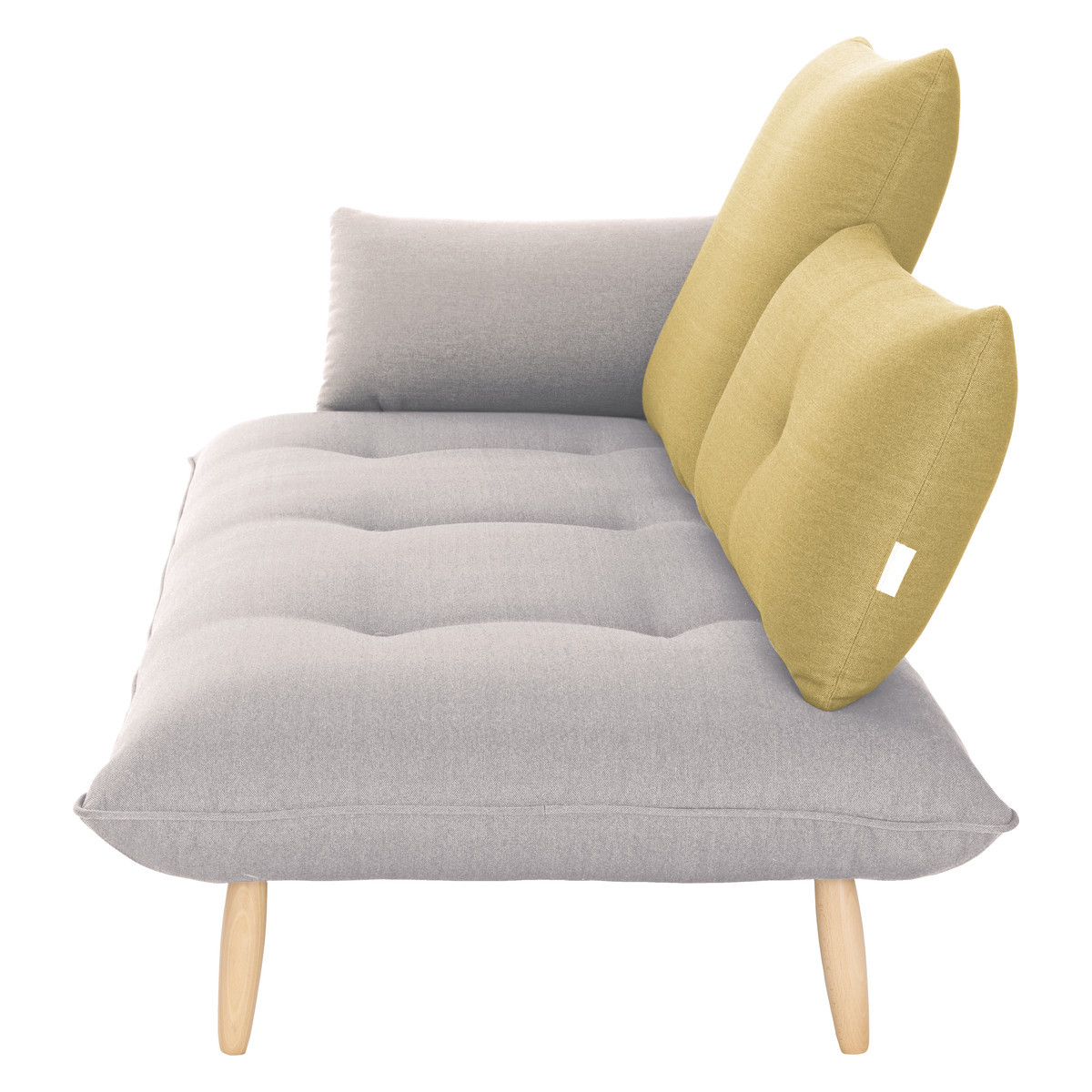 Naoko Grey And Yellow Left-Arm 3 Seater Sofa, Grey – image 2