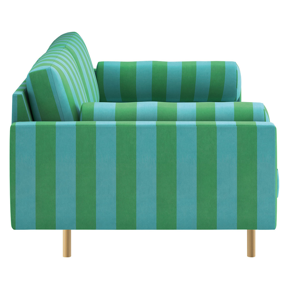 Spencer Luke Edward Hall FaBric 3 Seater Sofa, Oak Legs, Green – image 4