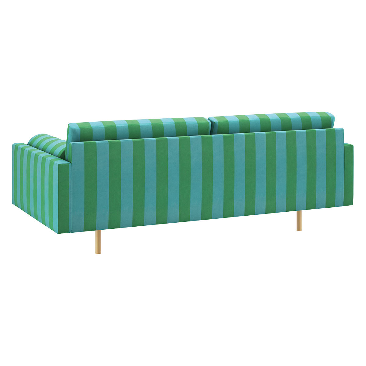 Spencer Luke Edward Hall FaBric 3 Seater Sofa, Oak Legs, Green – image 5