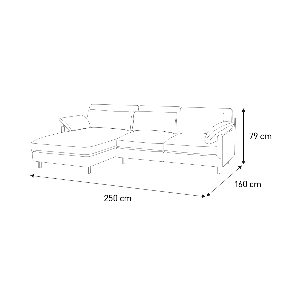 Cuscino Emerald Green Velvet Left-Arm Chaise Sofa, Green – image 7
