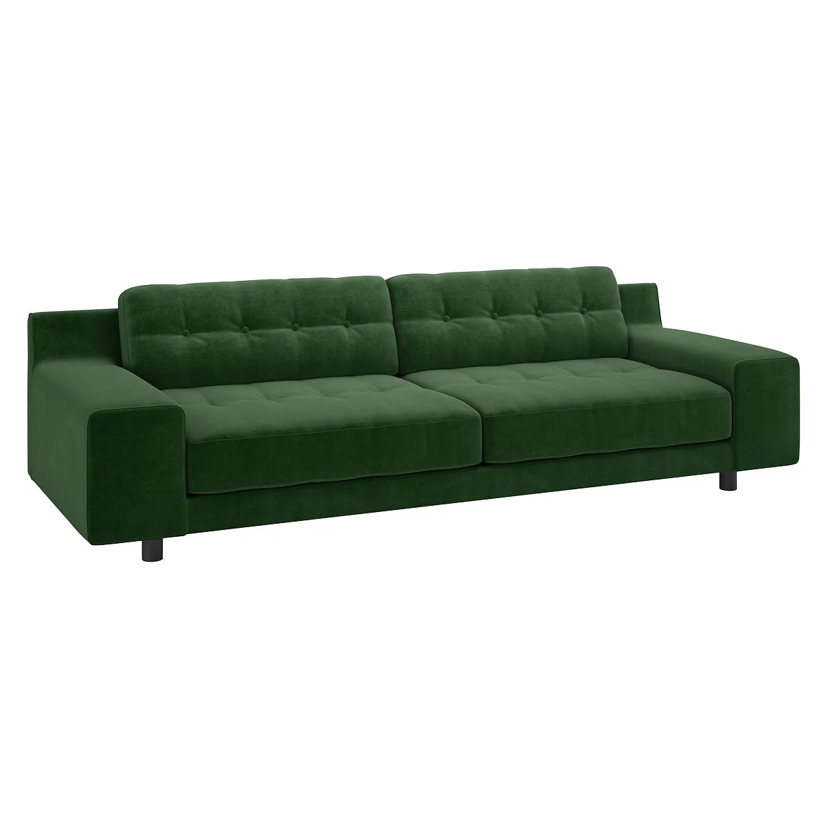 Hendricks Moss Green Velvet 4 Seater Sofa, Moss Green – image 3